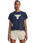 Women's Project Rock Bull Short Sleeve - Academy Medium Heather XS