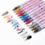 3D Nail Art Pens 12 Colors Nail Polish Pens Nail Point Graffiti Dotting Pens Drawing Painting Liner Brush Pens For Diy Nail Art Beauty Manicure Too
