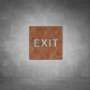 Exit Sign - Rust - Powder Coated Aluminum