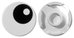 Parts Tile Round 2 X 2 With Bottom Stud Holder With Black Eye With Pupil Pattern 14769PB004