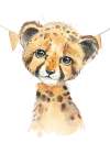 Baby Watercolour Leopard - Wall Art Print - A1