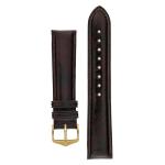 Ascot English Leather Watch Strap In Brown - 20MM Gold