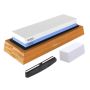 Double Sided Knife Sharpening Stone With Slip Resistance Base