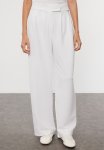Pleated Wide Leg Trousers - White