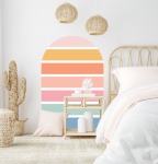 Layered Arch Wall Sticker - Sunset Tones