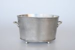 Pewter Oval Bucket With Handles 17.5X28X21CM