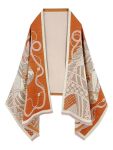 Nratto Women's Reversible Pashmina Shawl Wrap For Women Big Scarf Holiday Gifts Orange