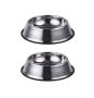 2 Stainless Steel Dog/cat Feeding Bowls
