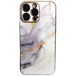 Phone Case With Marble Print And Pro Cam- Iphone 16 Pro Max- Black And Gold