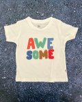 Woolworths White Furry Awesome T Shirt 6 12M
