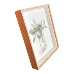 Large Boxed Photoframe - Wood Finish Floral Print