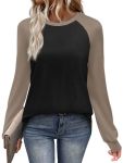 Wiholl Winter Clothing For Women Color Block Break Spring Clothes Essentials Early Fall Fashion Must Haves 2025 2026 Long Sleeve