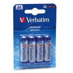 Verbatim - Aa Alkaline Batteries 4 Batteries Per Pack