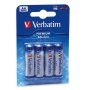 Verbatim - Aa Alkaline Batteries 4 Batteries Per Pack 