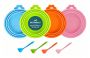 4PACK Universal Silicone Tin Can Lids With 4 Spoons