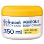 Johnsons Johnson's Aqueous Body Cream Body Care 24 Hour Moisture Cocoa Butter And Vit E 350ML