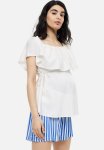 Mama Pull-on Shorts - Bright Blue Striped