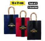Gift-bag Craft Ppr 3 Pack Sml 15X21CM