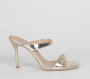 Stiletto Push-in Sandal - 7 / Gold