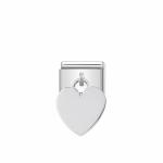 Composable Classic Heart Pendant Link In Silver