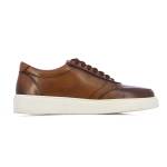 Leather Low-top Sneakers -tan