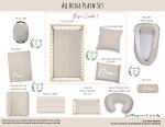 Cot Duvet Bedding All Beige Plain Set Neutral