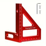 Ergonomic 3D Multi-angle Measuring Ruler - Woodworking Square With Ultra-fine Tip For Precise 45 90 Degree Lines & Miter Layouts