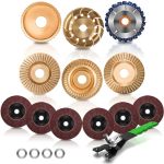 13PCS Wood Carving Disc Set For 4" Or 4 1 2" Angle Grinder Stump Tool Grinder Disc Wheel Attachments For Woodworking Stump Grind