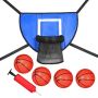 MINI Basketball Hoop For Trampoline With Enclosure Goal Game Basketball