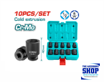 Impact Socket Set 10PCS 1 2INCH Drive Total Tools THISTD12101
