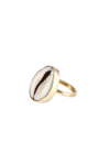 Cowrie Shell Ring - One Size