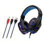 Pro Gaming Headset - Black With Blue LED Lights - 1 Piece