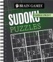 Brain Games - Large Print: Sudoku Puzzles   Dark Gray     Spiral Bound