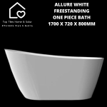 Allure White Freestanding One Piece Bath - 1700 X 720 X 800MM