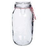 Candy Striped Cliptop Jar Lrg 28X17 Cm 4.2L