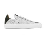 Textured Low-top Sneaker -black Leather