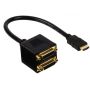 Genuine Rkg HDMI To Dvi Splitter Cable 1 HDMI To 2 Dvi 24+1-PIN Female