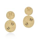 Infinity Double Disk Butterfly Earrings - 18KT Yellow Gold Vermeil