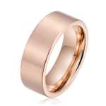 Men's Brushed Rose Gold Tungsten Ring OY-R-320 - 12