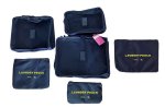 GINO DE VINCI Packing Cubes 6PCS Set - Navy Blue