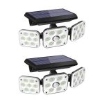 Set Of 2 Motion Sensor Outdoor 130 LED Solar Wall Light AB-TA175