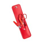 3 Swords Manicure Set: 4 Nail Tools In A Red Faux Leather Case 56779 Mc N