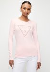 Guess Rosalie Triangle Logo Rn Sweater - Low Key Pink