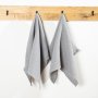 Waffle Weave KITCHEN Towel Set 2 Pack - Light Grey