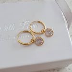 Caitlyn-gold Gold Plated 925 Sterling Silver Cz Hoop Earrings 6MM 12MM Hoops