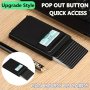 Anti-theft Slim Aluminum Wallet With Elasticity Back Pouch Id Credit Card Holder MINI Rfid Wallet Automatic Pop Up Bank Card Case