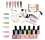 High Quality Uv Glam Gel Starter & Soak-off Bowl 25 PC Kit - White Lamp Pastel & Winterfall