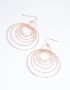 Rose Gold Multi Textured Hoop Earrings