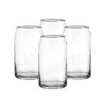 4 Piece 515ML Can Shaped Glass Set Clear