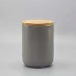 Grey Ceramic Storage Canister - Medium 10 X 14CM